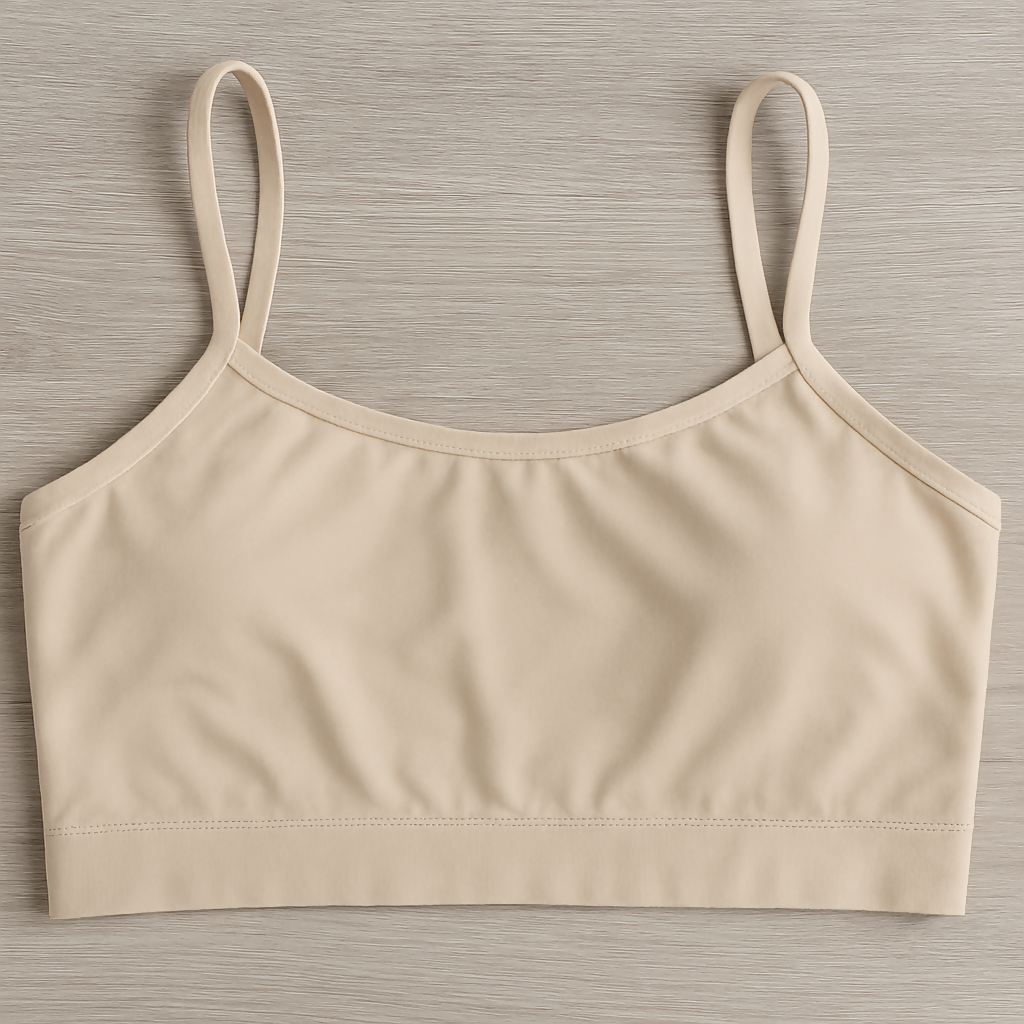 Teenagers’ Malai Non-Padded Bra – Soft, Lightweight & Comfortable Everyday Wear Lingerie, Plain Design in Beige, Sizes 28, 30, 32