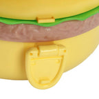 Lunch Box For Kids Burger Hamburger Shaped Multi Layer 6×3.5 Inches Multicolor Portable Food Container