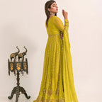 Dress Set, Chiffon Dupatta & Twisted Silk Trouser, for Women