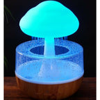 Rechargeable Cloud Rain Aroma Diffuser And LED Humidifier - Elegant Ambient Night Light With Realistic Raindrop Effect For Home And Office Decor