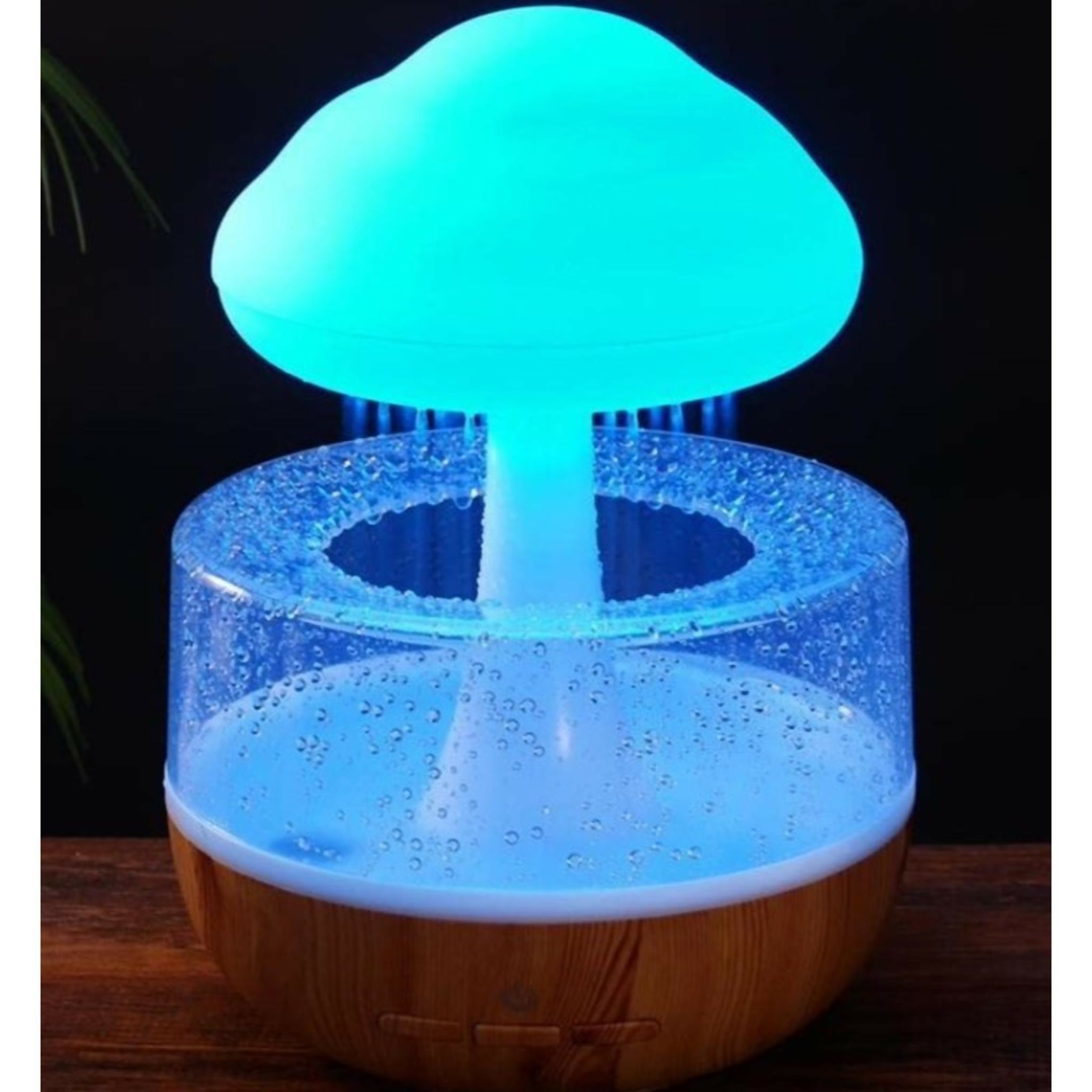 Rechargeable Cloud Rain Aroma Diffuser And LED Humidifier - Elegant Ambient Night Light With Realistic Raindrop Effect For Home And Office Decor