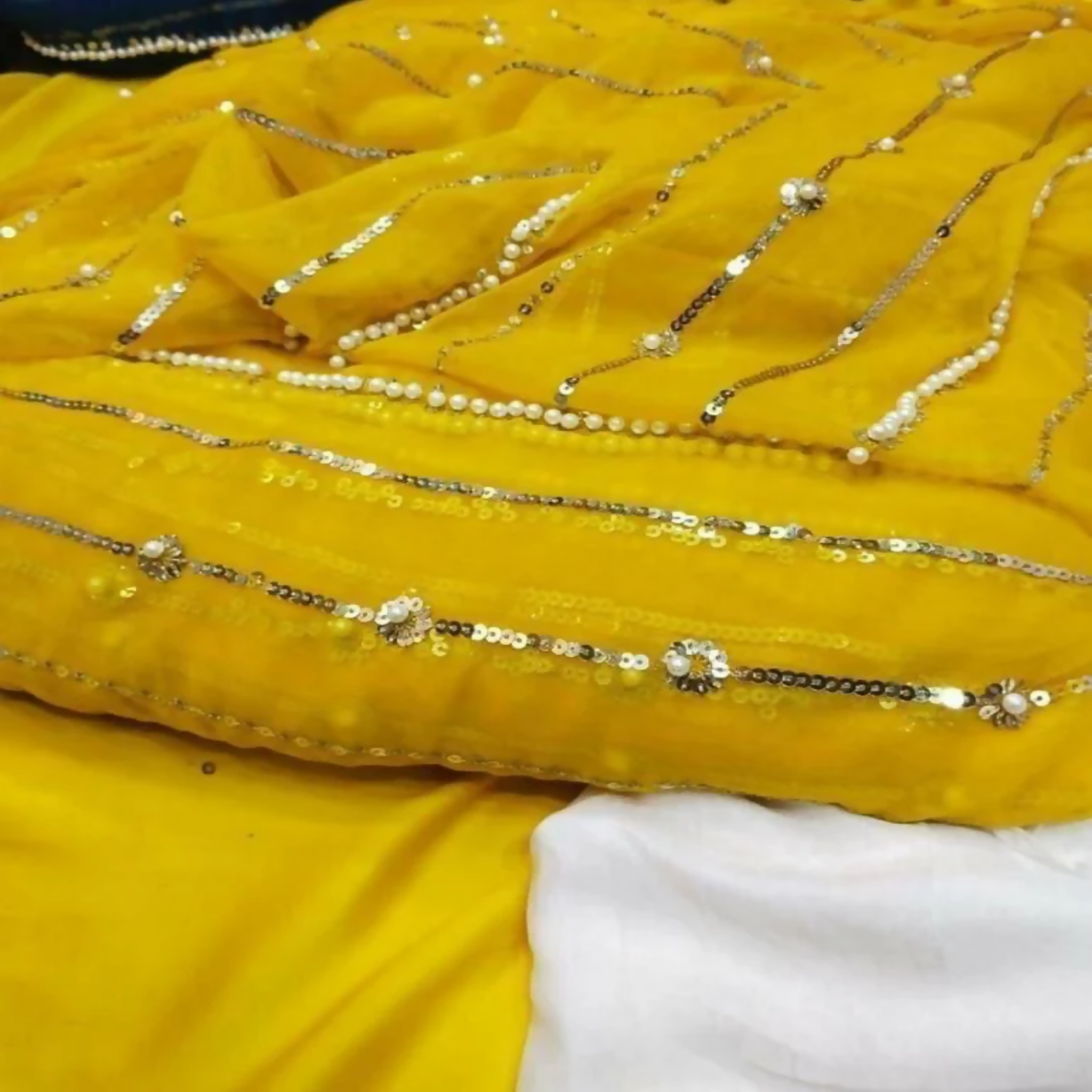 Chiffon Moti Collection, Embroidered Handwork Shirts & Dupattas
