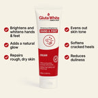 Gluta White Hand & Foot Whitening Cream 100ml | Best Whitening, Moisturizing & Brightening