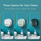 Self-Adhesive Wall-Mounted Luxury Soap Holder, Milky & Light Green