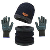 Premium Knitted Beanie Cap, Neck Gaiter & Gloves, for Winter Essentials