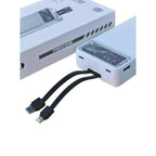 66W Fast Charging 20,000mAh Power Bank with Built-in Cables (White)