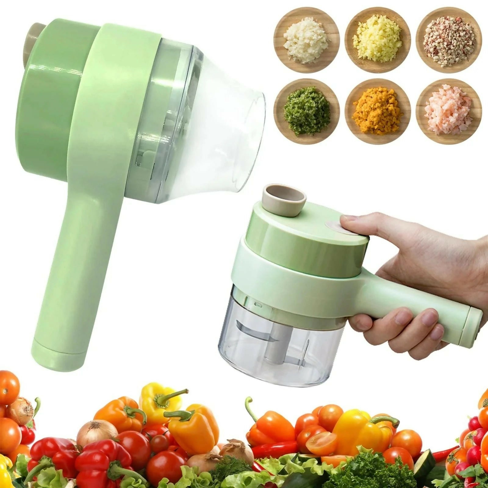 Electric Handheld Vegetable Cutter Slicer Multifunctional Food Chopper Compact Durable And Easy To Use Kitchen Tool