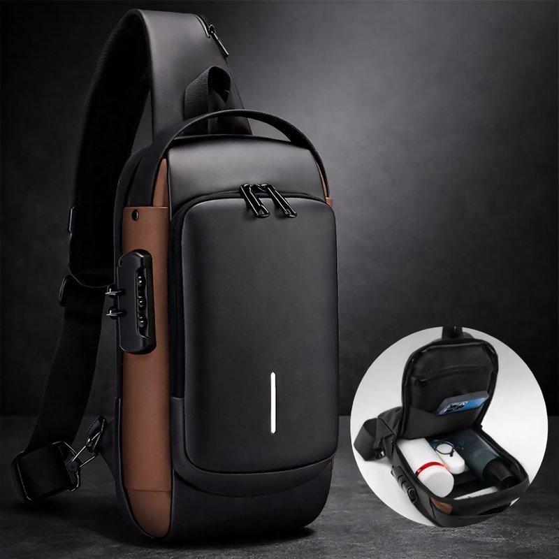 Premium Anti-Theft Sling Bag with Password Lock – High-Capacity