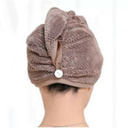 Pack of 2 Super Absorbent Microfiber Hair Towels – Quick Dry Hair Wrap Turban for Women, Long, Thick & Curly Hair