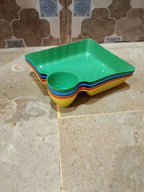 4 Pcs Snack Plate Set