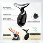 Vegena Face Massager Against Wrinkles, Face Beauty Device, Electric Face Massager Anti-Wrinkle with 3 Modes 45°C Anti-Wrinkle Face Device Skin Tightening Ems Face Care Device Anti-Wrinkle