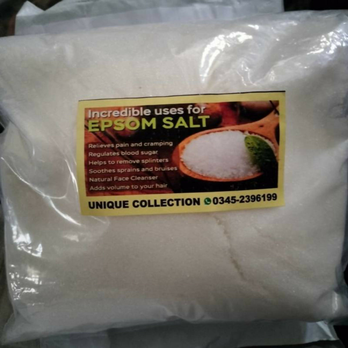 1Kg Epsom Salt – Natural Mineral Fertilizer for Plants, Beauty & Household Use