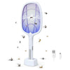 2 In 1 Electric Mosquito Killer UV Light LED Lamp Rechargeable Mosquito Trap Racket Anti Insect Bug Zapper