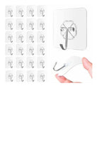 Transparent Self-Adhesive Wall Hooks Sticker – Strong Hold, No Drill, Damage-Free Hanging – Pack of 10