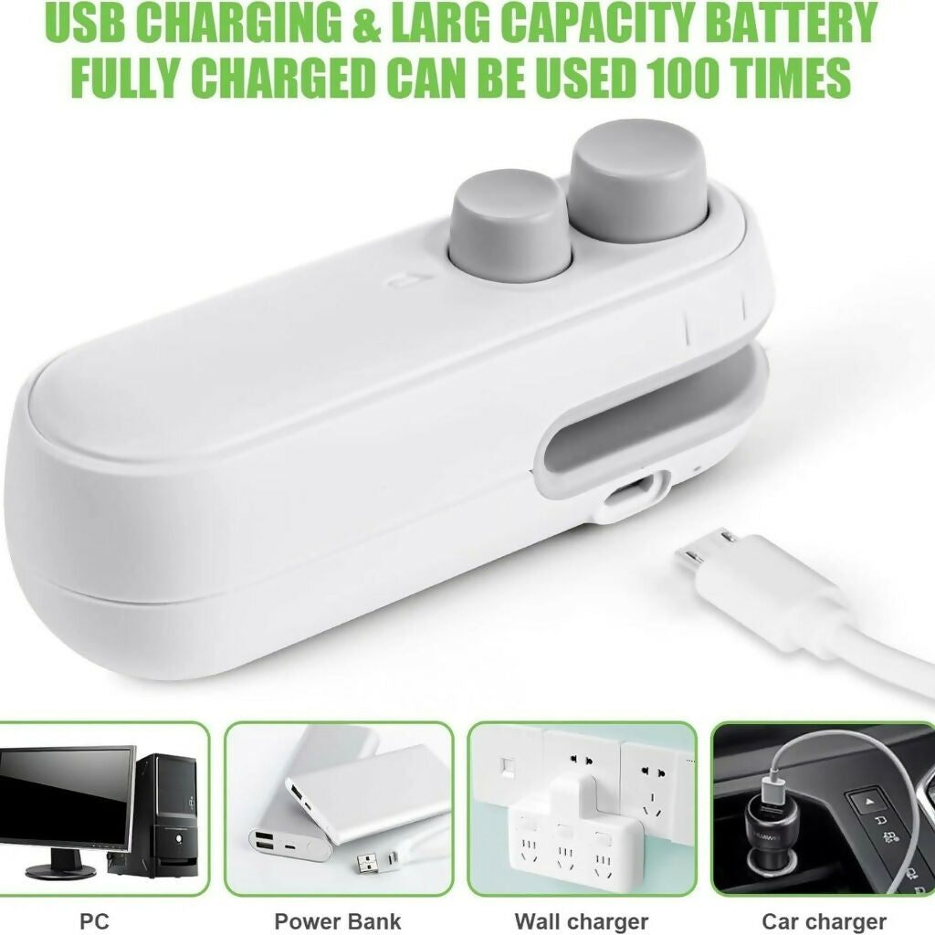 Mini USB Heat Sealer & Cutter for Food Storage