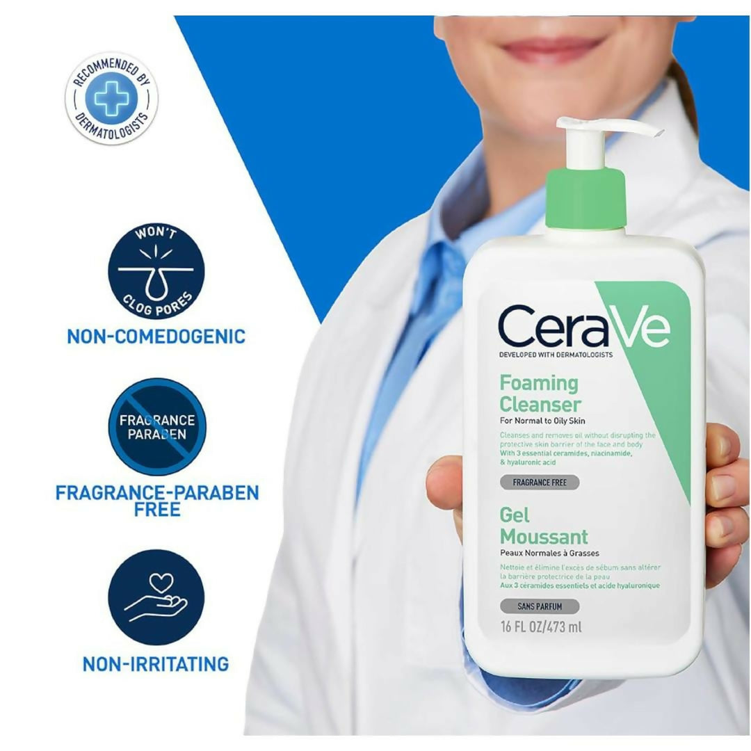 CeraVe Smooth Texture Foaming Cleanser for All Skin Type - 236ml