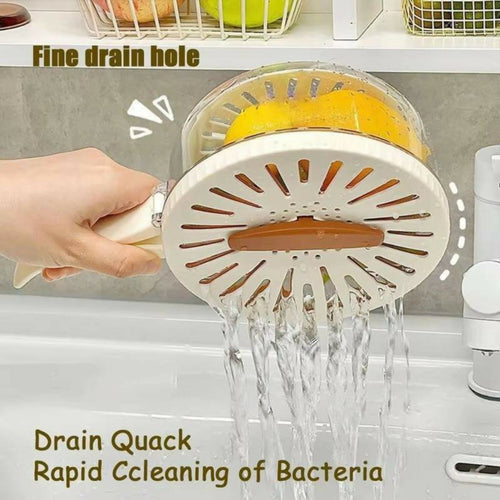 Multi-Functional Vegetable & Fruit Cleaning Basket – Folding Drainage & Fresh-Keeping Storage Container