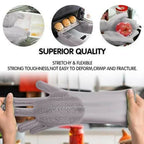 Silicone Dishwashing Gloves Pair | Reusable Heat Resistant Scrubber Cleaning Gloves