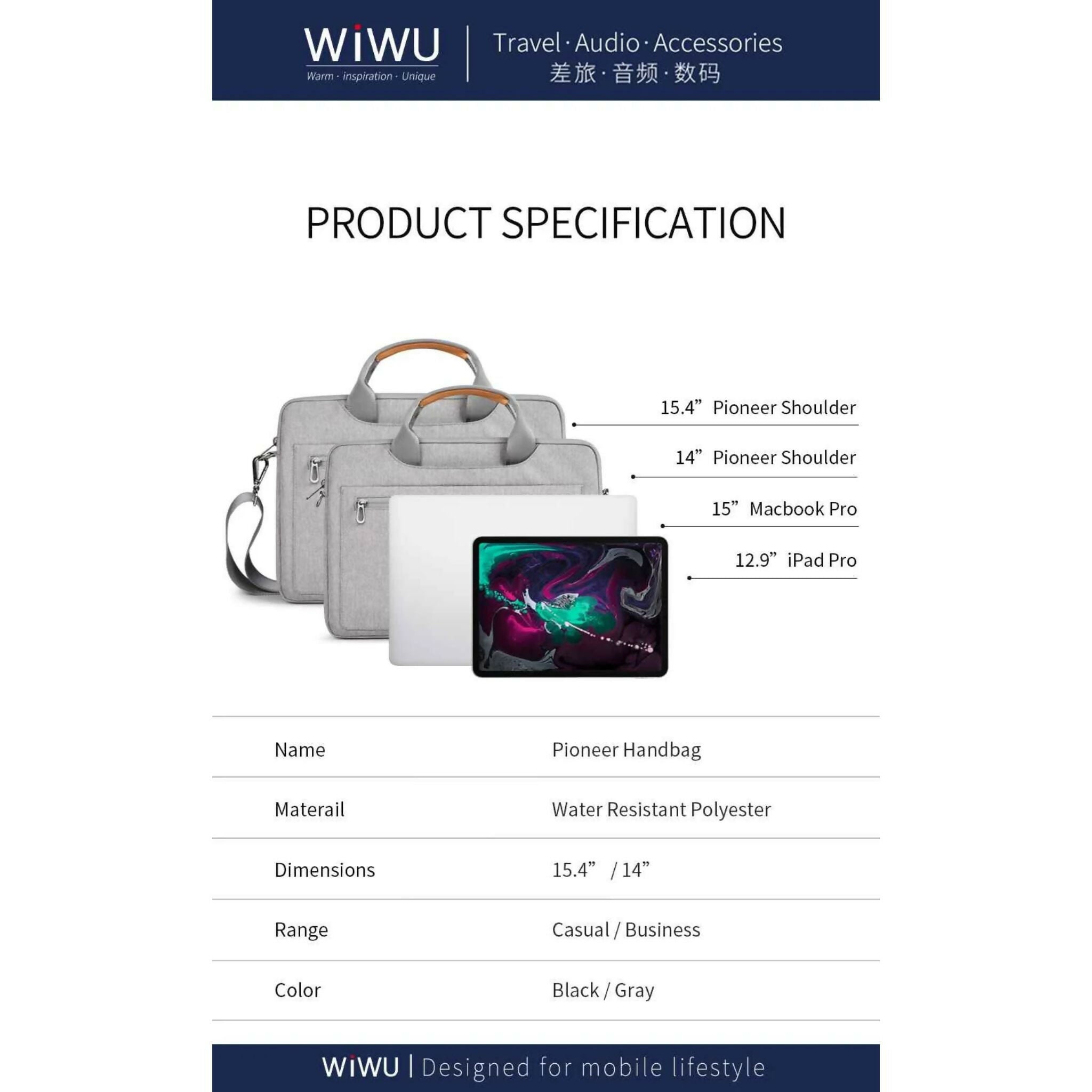 WiWU Pioneer Laptop Handbag