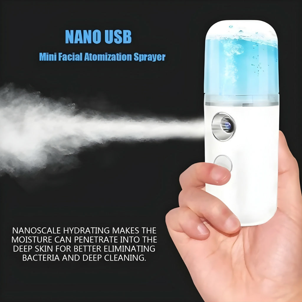 Nano Facial Mist Sprayer, Portable USB Rechargeable & Instant Hydration