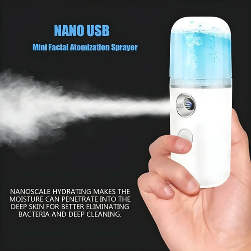 Nano Facial Mist Sprayer, Portable USB Rechargeable & Instant Hydration
