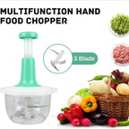 Manual Hand Push Chopper, Unbreakable Body with 2.4L Capacity, for Vegetables & Meat