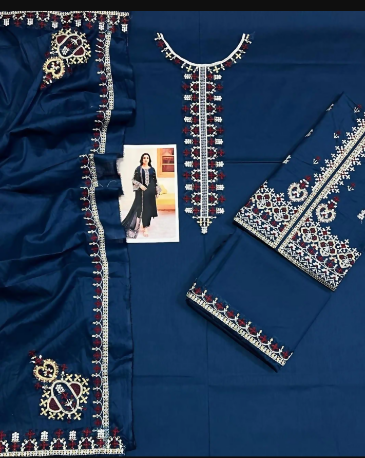 Blue Lawn Patch Work 3PC Set For Women
