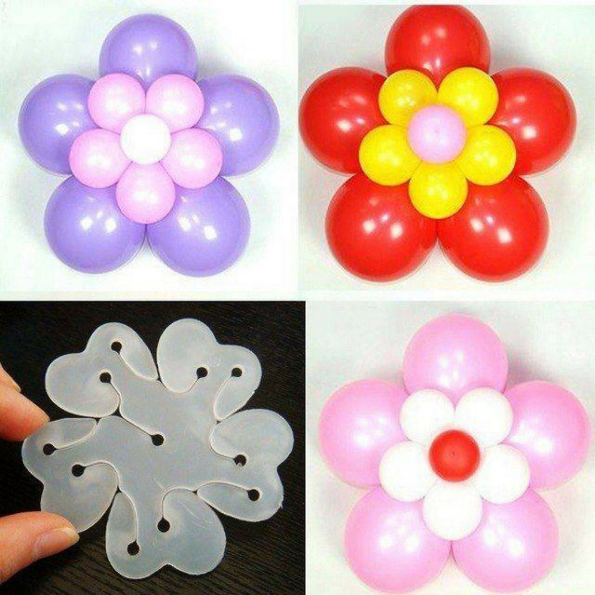 Pack of 10 Balloons Clips – Flower Stand Balloon Holders for Birthday, Wedding & Party Decorations