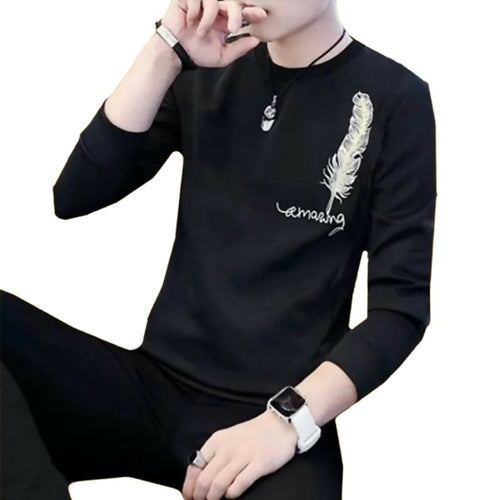 Printed Full Sleeves T-Shirt, Premium Jersey Fabric, for Men