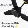 Khurshid AC/DC Hybrid Fan, Copper Winding King Model & Matt Black, for Home Use