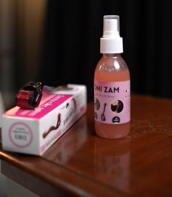 ONIZAM Hair Growth Kit(1 × 100ML OniZam Hair Growth Spray • 1 × 0.5mm Titanium Derma Roller)