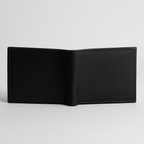 Original Cow Leather Handmade Men’s Wallet – Premium Slim Bifold Design, Available in Black, Brown & Mustard - Black