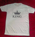 King & Queen Style White T-Shirt – King & Queen Design T-Shirts – Best Quality T-Shirts For Girls | T-Shirt For Women – T-Shirt For Boy | T-Shirt For Men | King T-Shirts | Queen Design T-Shirt – King, Small
