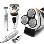 Trimmer, Rechargeable 3 in 1 Grooming Shaver Set with Heads for Men