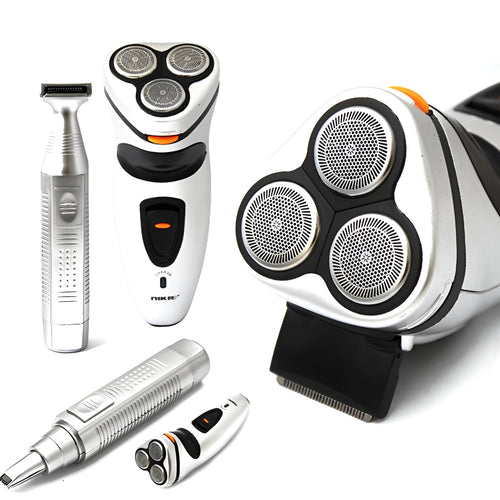 Trimmer, Rechargeable 3 in 1 Grooming Shaver Set with Heads for Men