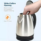 Automatic Electric Kettle, 2.0L Fast Heating Stainless Steel Body, for Home & Office