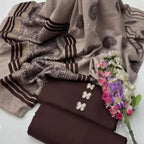 3 Pcs Women's Unstitched Plain Suit