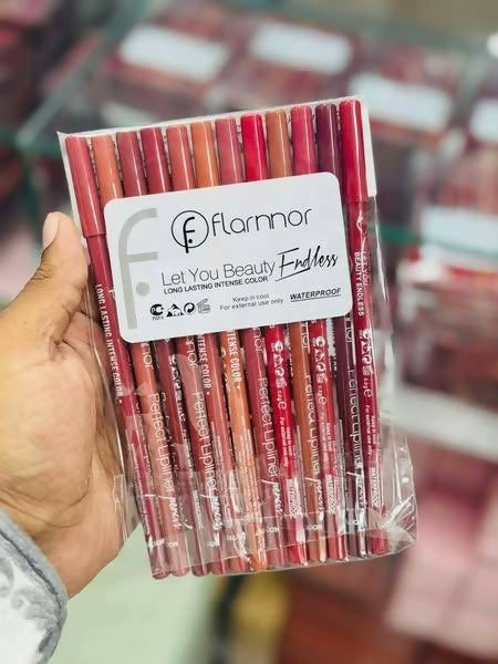 Flormar Perfect Lipliner – Long-Lasting & Intense Color | Smooth Application | Pack of 12 Shades