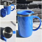 Stainless Steel Hot Cold Coffee Mug With Air Tight Lid (random color)