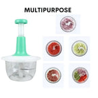 Manual Hand Push Chopper, Unbreakable Body with 2.4L Capacity, for Vegetables & Meat