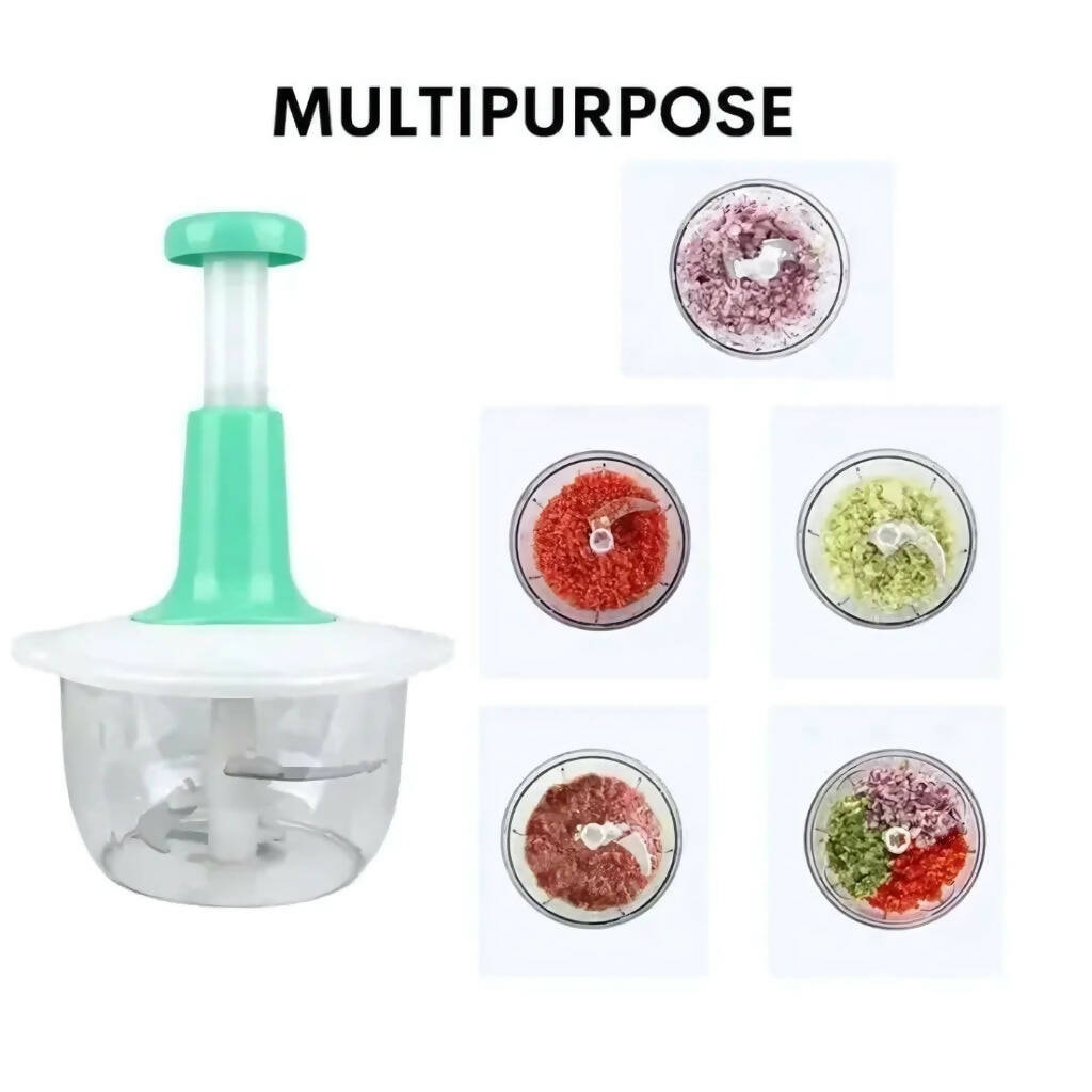 Manual Hand Push Chopper, Unbreakable Body with 2.4L Capacity, for Vegetables & Meat