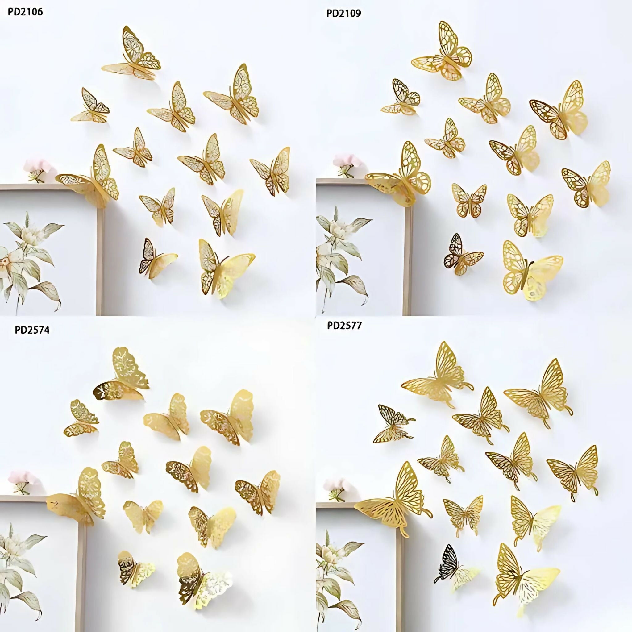 3D Hollow Butterfly Wall Stickers