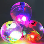 Glowing Cartoon Fish Ball Toy for Kids Auto Light Bouncing Ball