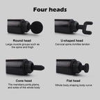 Electric Massage Gun Rechargeable Muscle Massager with 4 Heads
