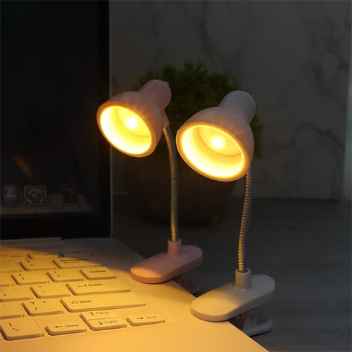 Mini LED Clamp Lamp , Portable USB-Powered Desk Light