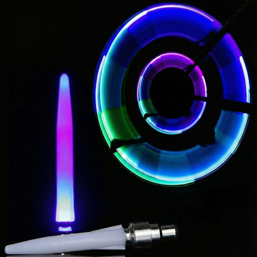 Wheel Valve Light for Bike & Car Tyres, Multicolor LED Reflector Pack of 2