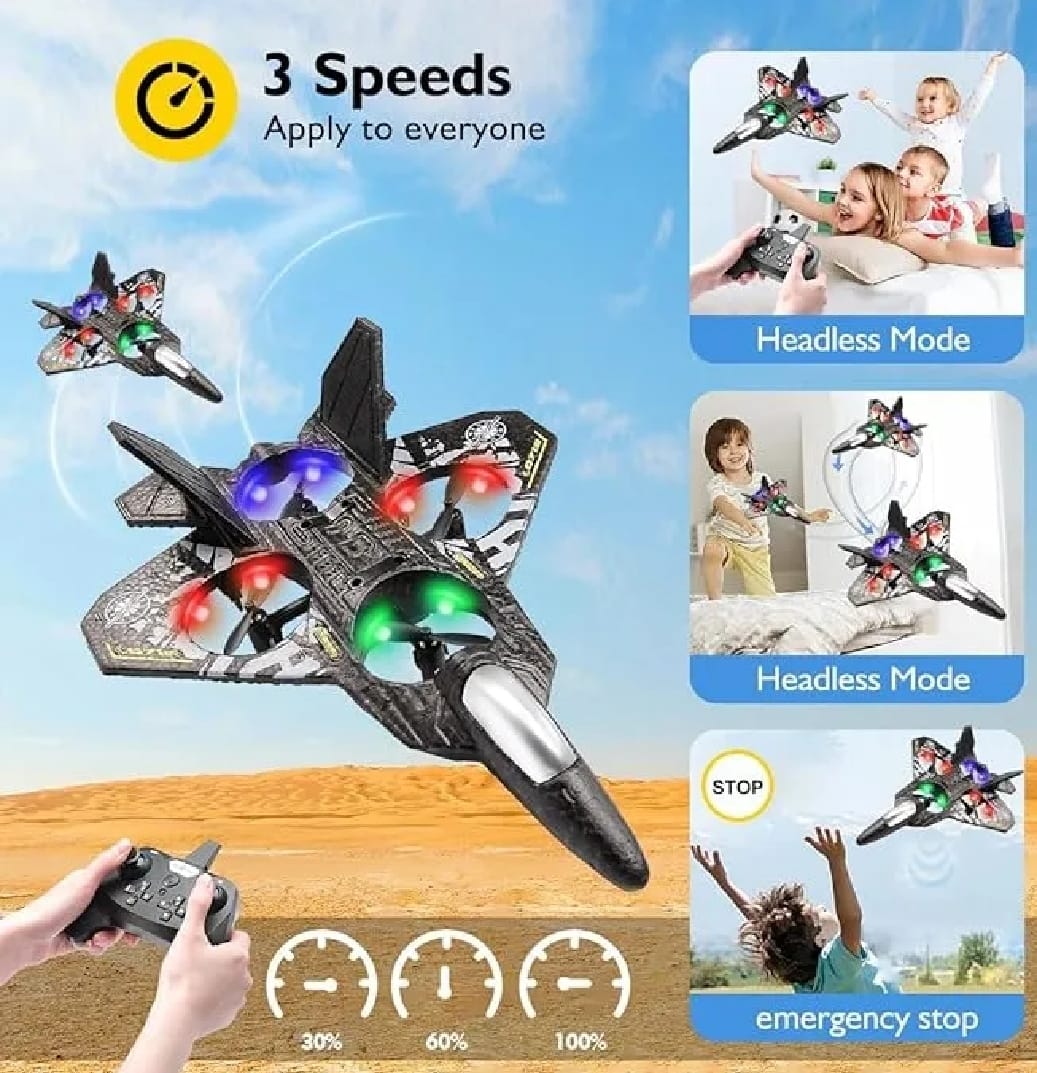 Premium RC Fighter Jet Plane, 2.4G Remote Control Stunt Aircraft