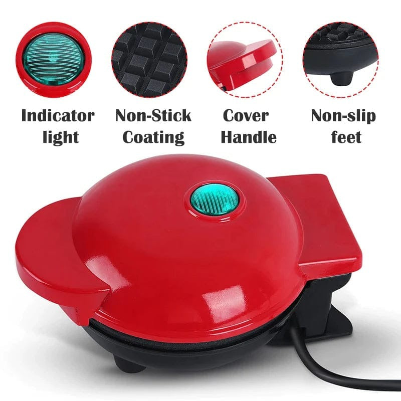Waffle Maker Breakfast Machine, Non Stick Easy Clean Compact Electric Appliance