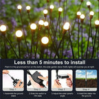 Garden Lights – New Upgraded Solar Powered Firefly Lights, Outdoor Waterproof Decorative Lighting for Home & Garden