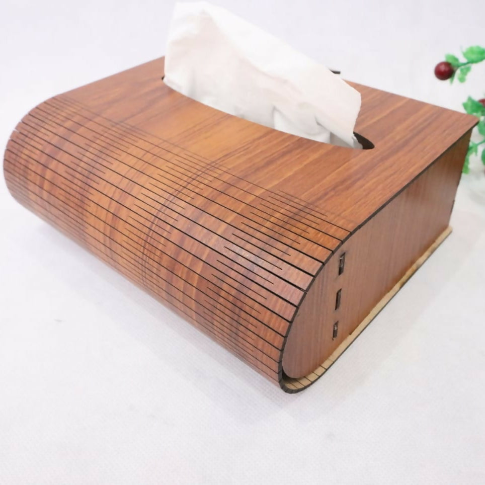 Plain Wooden Tissue Box Elegant Design Smooth Finish Easy Use Durable Construction For Home And Offices